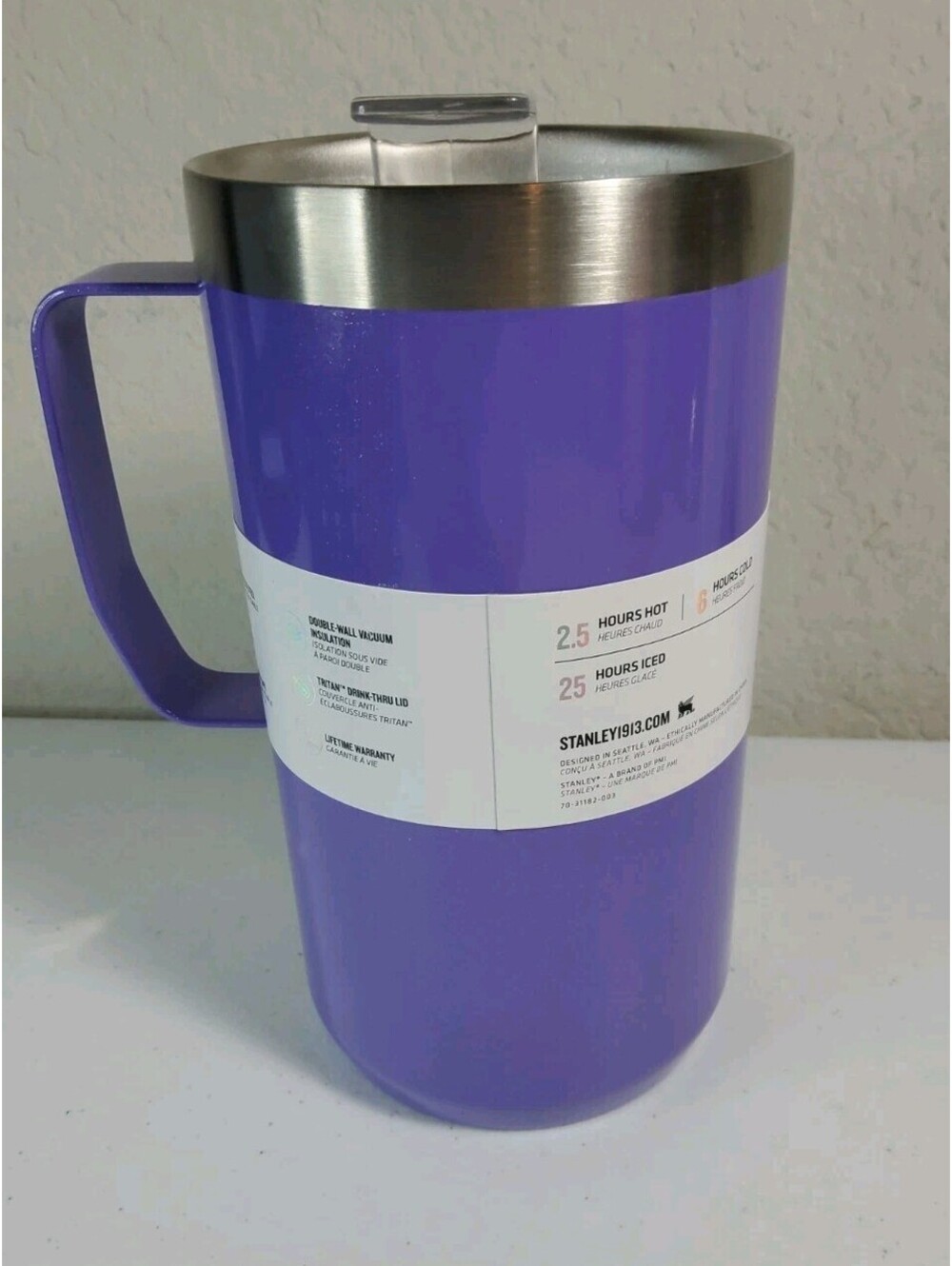 Stanley The Everyday Camp Mug 24oz Dahlia Shimmer Insulated - Picture 3 of 6